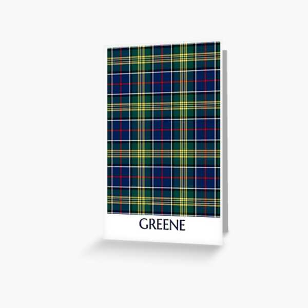 Greene tartan greeting card