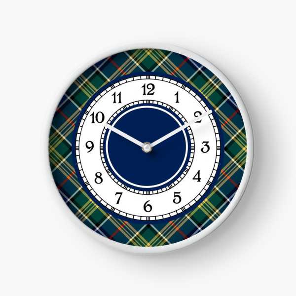 Greene tartan wall clock