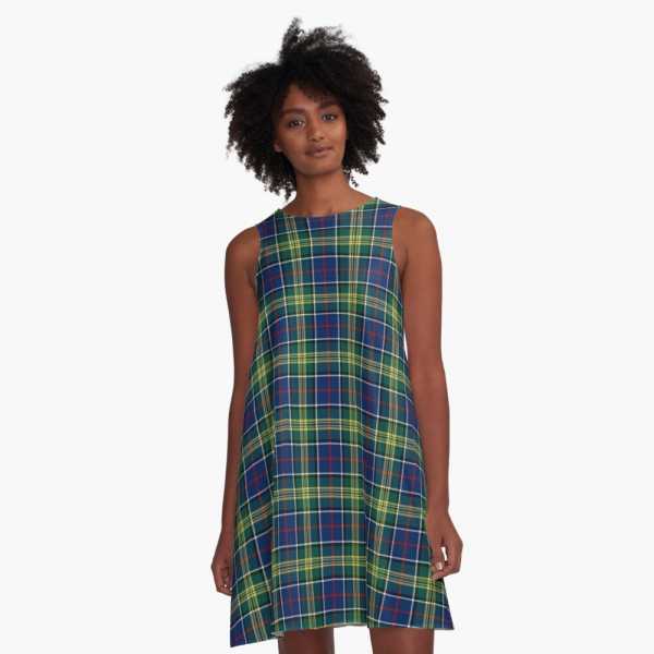 Greene tartan a-line dress