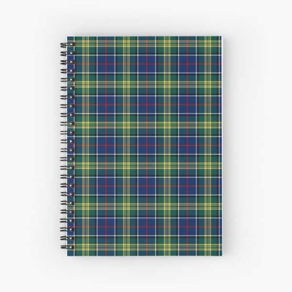 Greene tartan spiral notebook