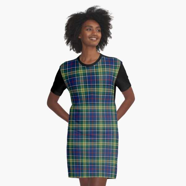 Greene tartan tee shirt dress