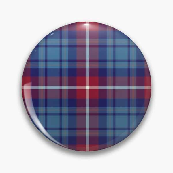 Greer tartan pinback button