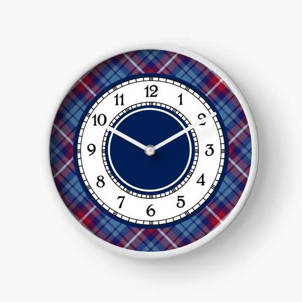 Greer tartan wall clock