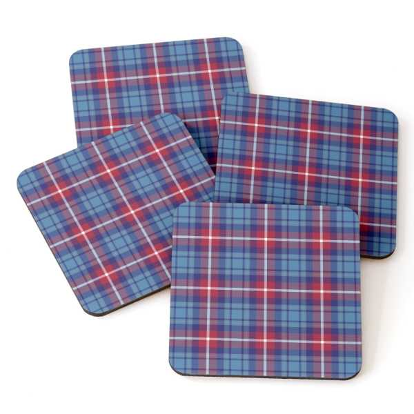 Greer tartan beverage coasters