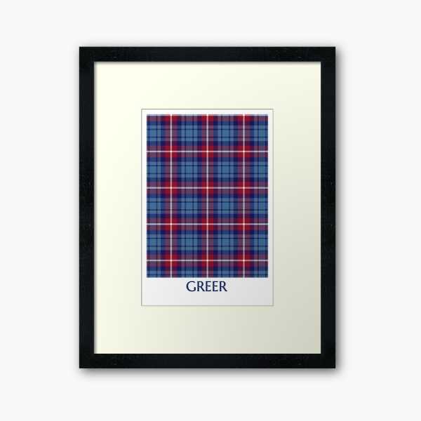 Greer tartan framed print