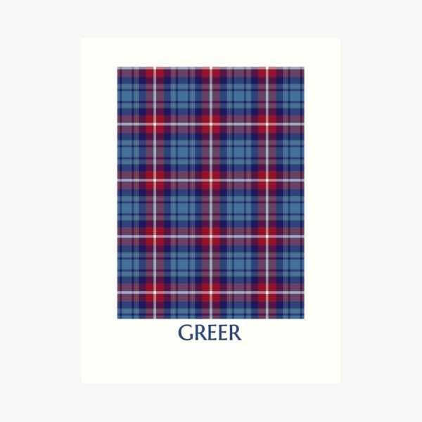 Greer tartan art print