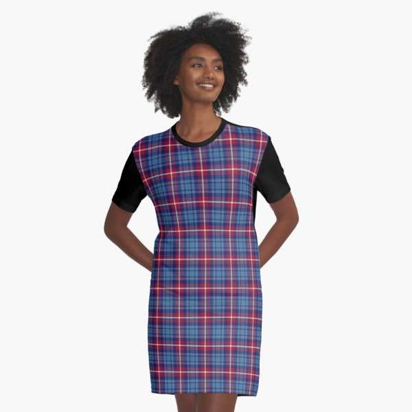 Greer tartan tee shirt dress