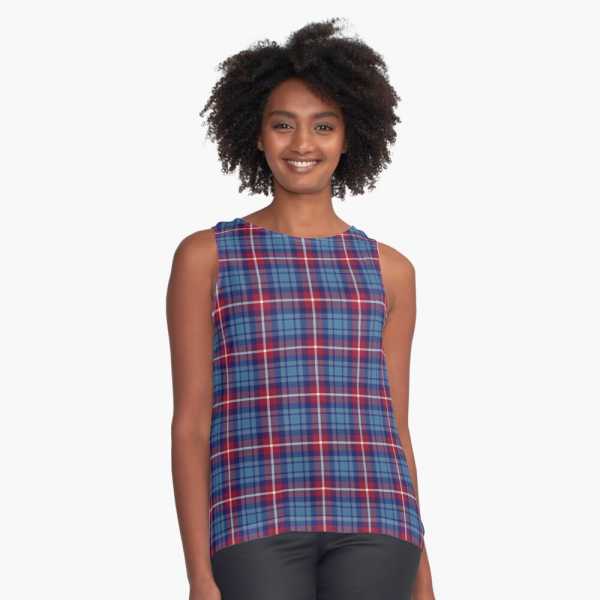 Greer tartan sleeveless top