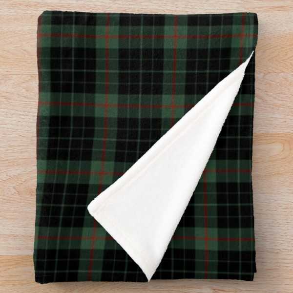 Gunn tartan fleece throw blanket