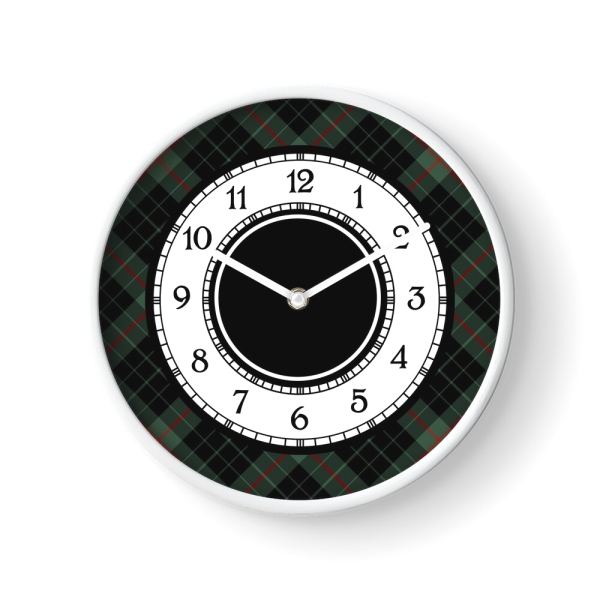 Gunn tartan wall clock