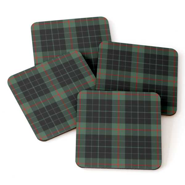 Gunn tartan beverage coasters