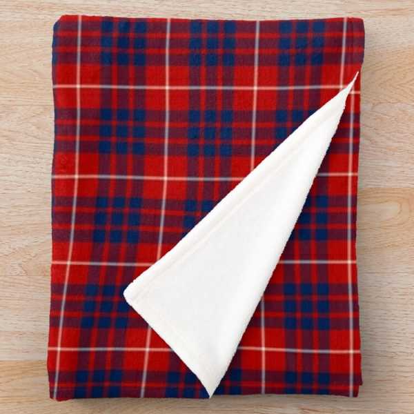 Hamilton tartan fleece throw blanket