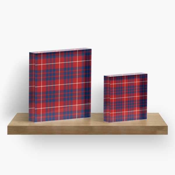 Hamilton tartan acrylic block