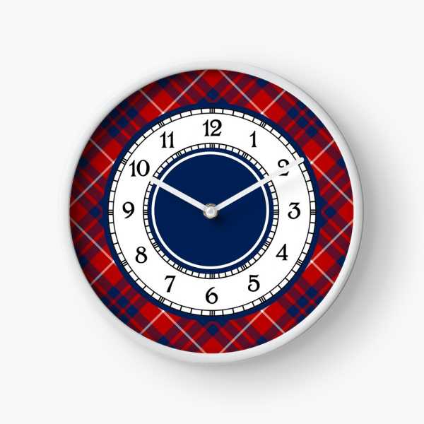 Hamilton tartan wall clock