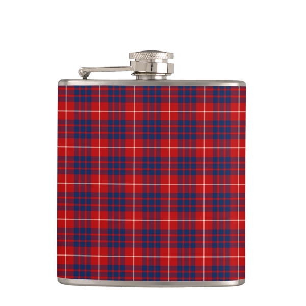 Hamilton tartan hip flask