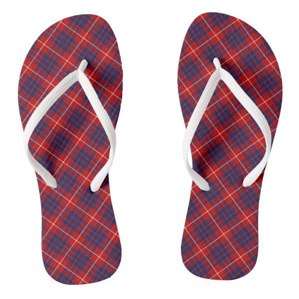 Clan Hamilton Tartan Flip Flops