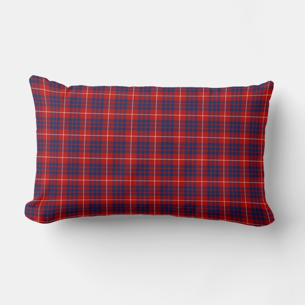 Hamilton tartan lumbar cushion