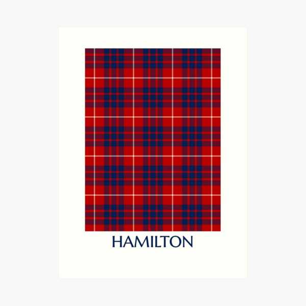 Hamilton tartan art print