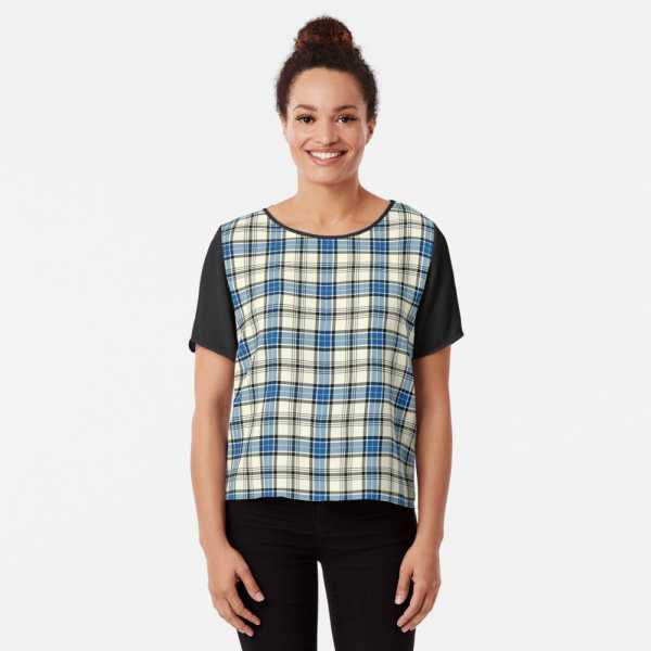 Hannay tartan chiffon top