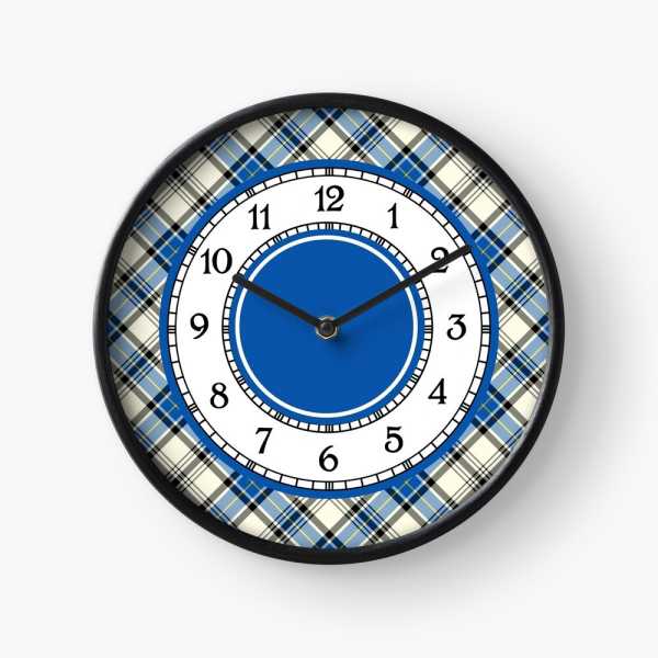 Hannay tartan wall clock