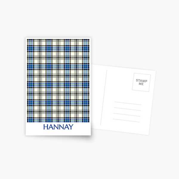 Hannay tartan postcard