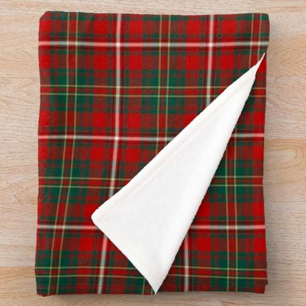 Hay tartan fleece throw blanket