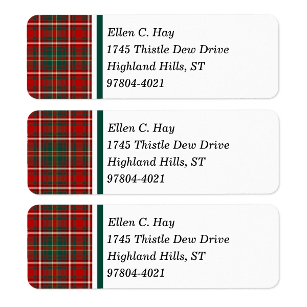 Clan Hay Tartan Labels