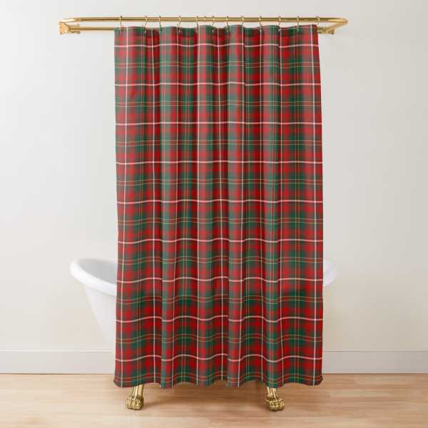 Hay tartan shower curtain