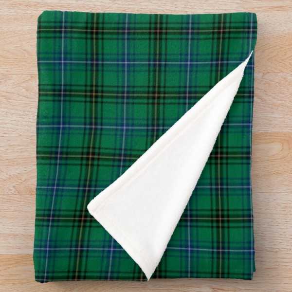 Henderson tartan fleece throw blanket