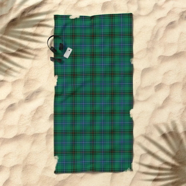 Henderson tartan beach towel