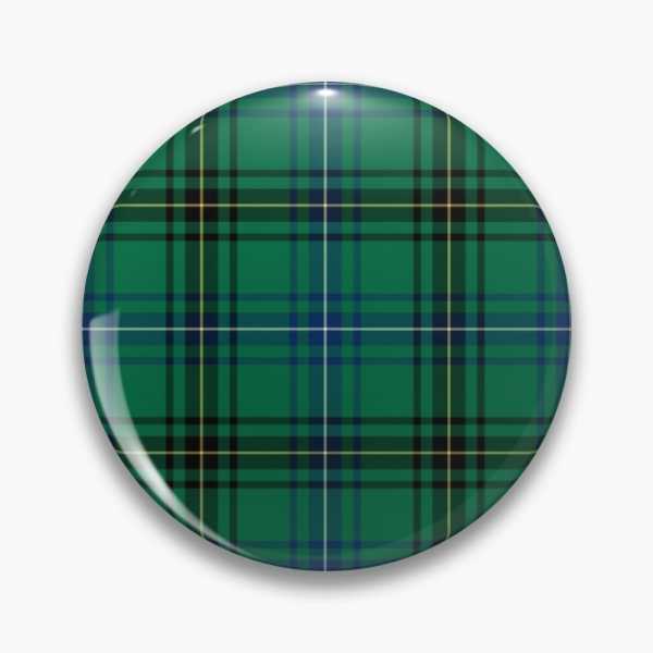 Henderson tartan pinback button