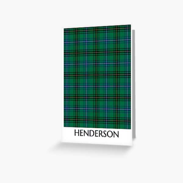 Henderson tartan greeting card