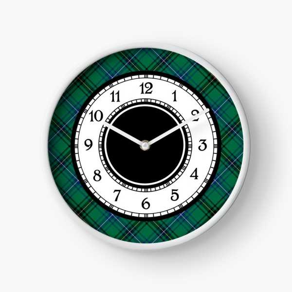 Henderson tartan wall clock