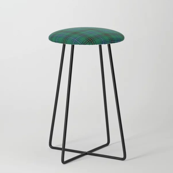 Henderson tartan counter stool