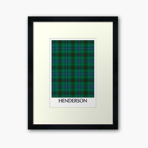 Henderson tartan framed print