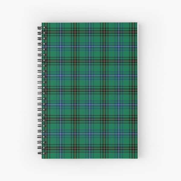 Henderson tartan spiral notebook