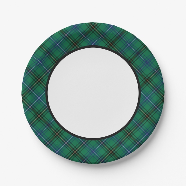 Henderson tartan paper plate