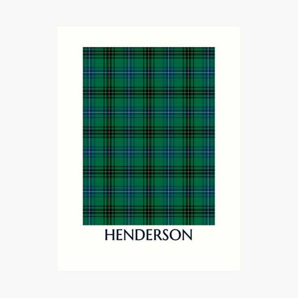 Henderson tartan art print