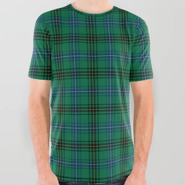 Henderson tartan all over print tee shirt