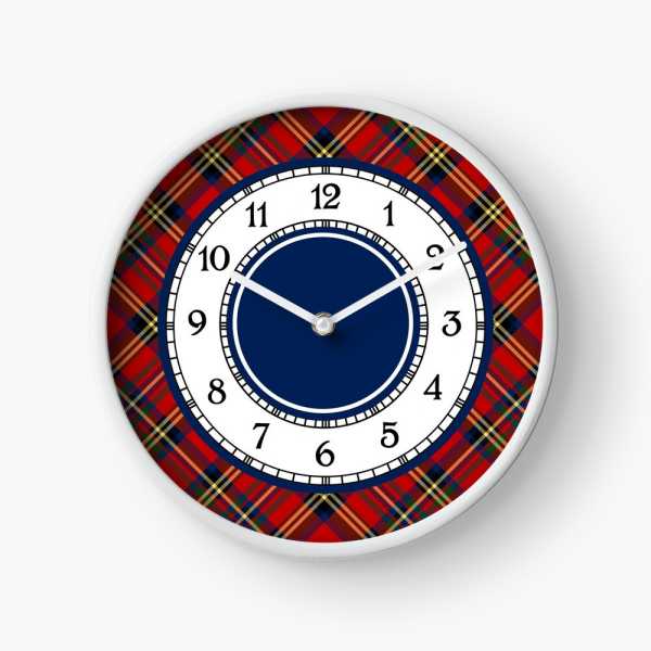 Hepburn tartan wall clock