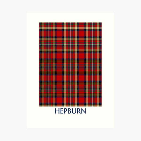 Hepburn tartan art print