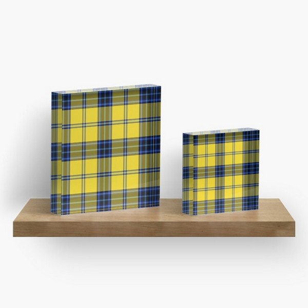 Hughes tartan acrylic block