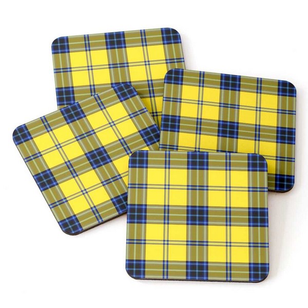 Hughes tartan beverage coasters