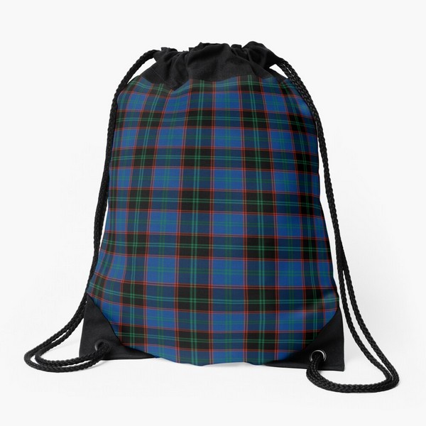 Hume tartan drawstring bag