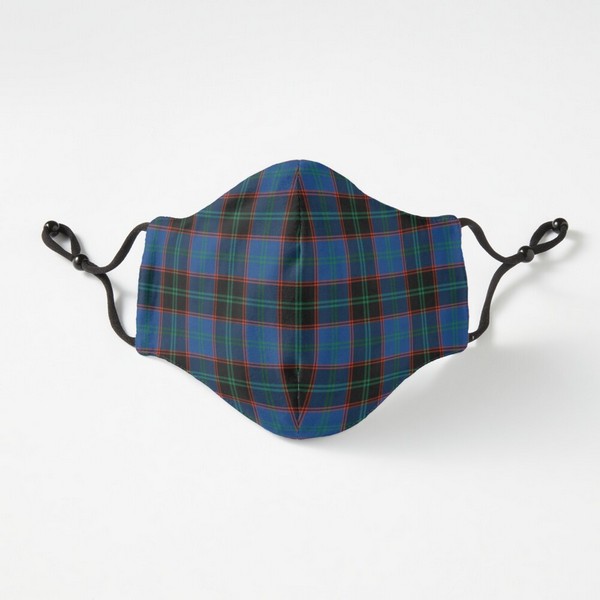 Hume tartan fitted face mask