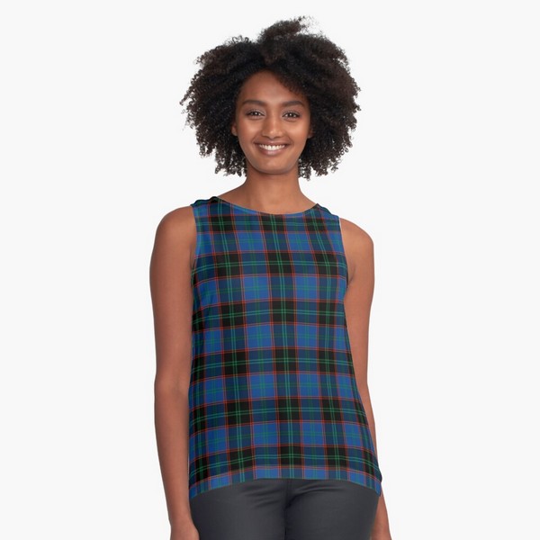 Hume tartan sleeveless top