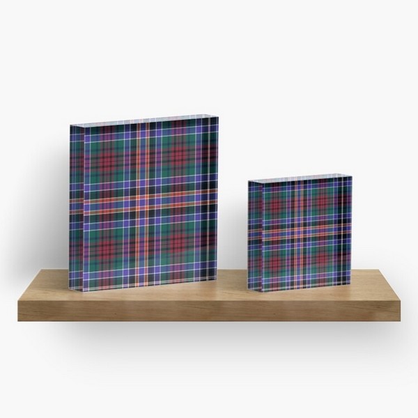 Huntly District tartan acrylic block