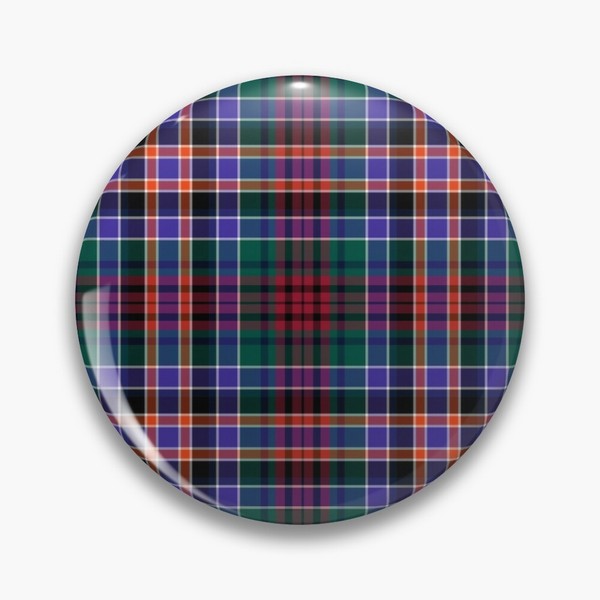 Huntly District tartan pinback button