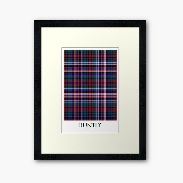 Huntly District tartan framed print