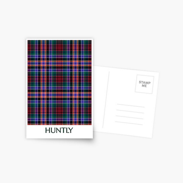 Huntly District tartan postcard